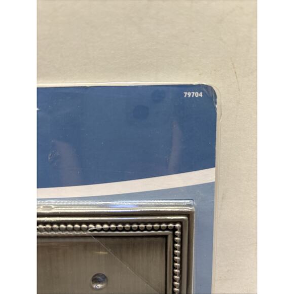 allen + roth Beaded 3-Gang Brushed Satin Pewter Triple Toggle Wall Plate {1} - Picture 4 of 8